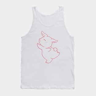 Claude Rabbit Happy Go Lucky | Bunniesmee Wedding Edition Tank Top